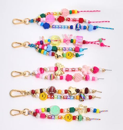 RepaTime DIY Beaded Bag Charm Kit for Women with Keychain Supplies - color: Bead Kit-A