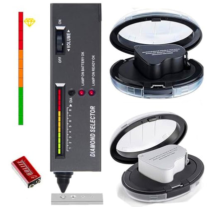 Diamond Tester Pen,Jewelry Diamond Tester Pen+30X 60X Mini LED Magnifying Jewelry Eye Loupe Jewelry Distinguish Tool Professional Diamond Selector for Novice and Expert