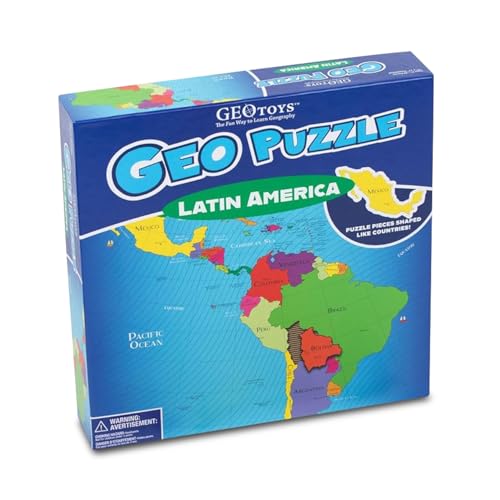 GeoPuzzle Latin America Jigsaw Puzzles,50 Pc Puzzle for Kids Ages 6 and Up - color: 1 Set-latin America
