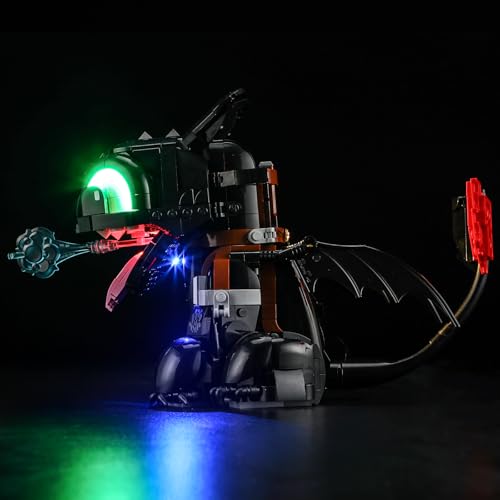 LED Light Set Compatible with Lego How to Train Your Dragon: Toothless Icons 10375 Building Blocks Model - Model Set NOT Included