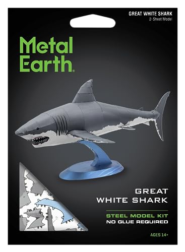Metal Earth Great White Shark 3D Metal Model Kit Fascinations