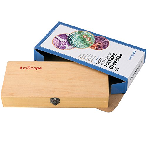 AmScope PS50A Prepared Microscope Slide Set, Biology & Pathology - style: Set