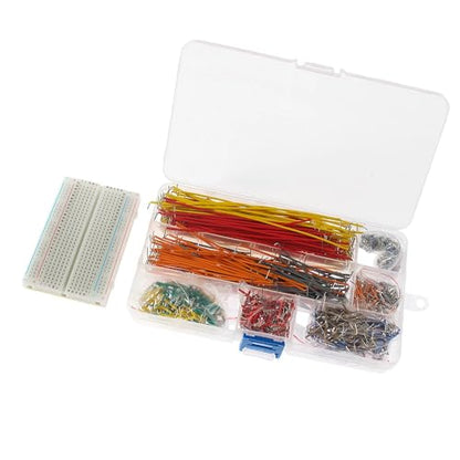 Solderless Breadboards 400 Tie Points + 840pcs Connecting Line Cables for Arduino Prototyping Circuit DIY Electronic Project - color: 1pcs400TieBreadboard-LineCable840pcs