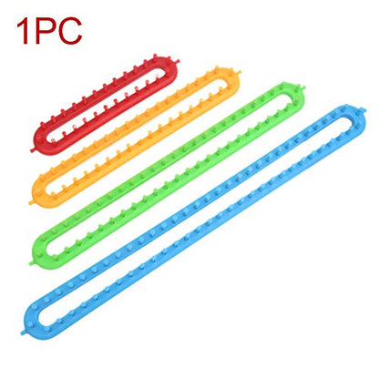 BWWNBY 10 Inch Rectangle Knitting Loom, Long Loom with Crochet Hook