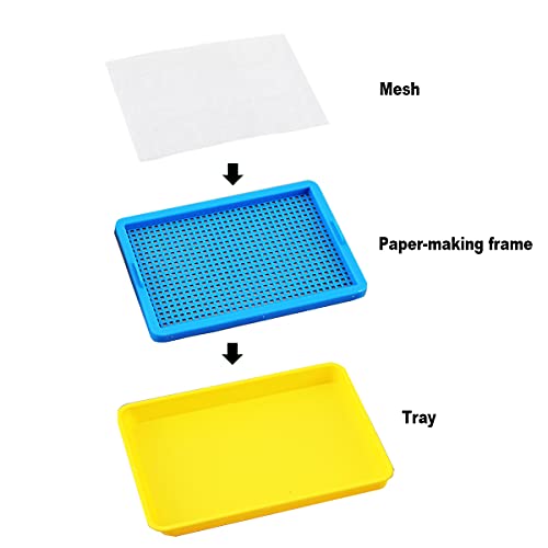 Worown Plastic Paper Making Frame Kit, Papermaking Mould, 5 x 7 Inch Screen for DIY Paper Making (Pack of 4) - size: 5-x-7-Inch (Pack of 4)