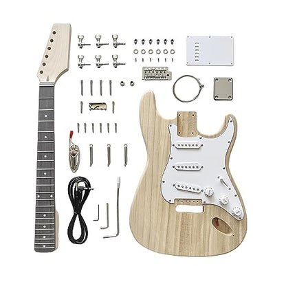 DBL DIY Electric Guitar Kit,Paulownia Body and Maple Neck,6-Strings