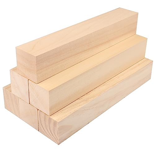 6 Pack Basswood Carving Blocks, 12x2x2 Inches Basswood Blocks for Beginner to Advanced Carvers, Ideal for DIY Projects and Gifts, Soft and Smooth, Easy Whittling and Carving by GNIEMCKIN - size: 6 Pack 12x2x2 Inches