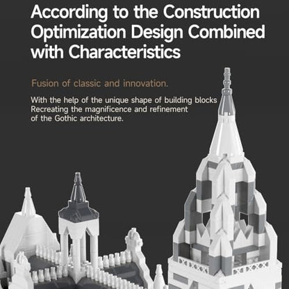 Cologne Cathedral Germany Micro Brick Building Set (3598 Pieces) – Landmark Model Educational Toy Gift for Kids and Adults - color: Cologne Cathedral