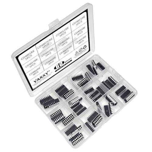 60Pcs CD4001BE CD4011BE CD4013BE CD4017BE CD4051BE CD4052BE CMOS IC kit
