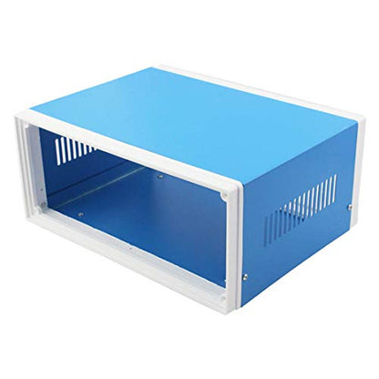 Zulkit Junction Box Blue Metal Project Box DIY Electric Enclosure Case Preventive Case Electrical Box 9.8 x 7.5 x 4.3 Inch - size: 9.8" x 7.5" x 4.3"