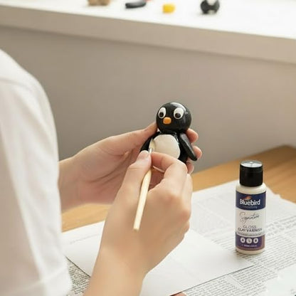 Bluebird Signature 100ML Air Dry Clay Glaze - Air Dry and Polymer Clay Varnish, Prevents Cracking and Scratches (3.4 Fl Oz) - size: 3.4 Fl Oz