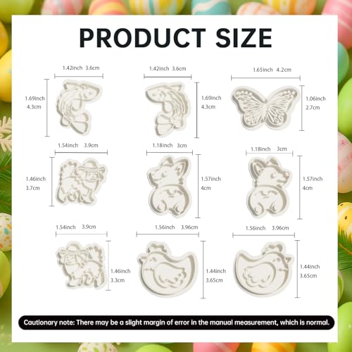 9pcs Farm Theme Polymer Clay Cutters，Animal Polymer Clay Jewelry - color: Farm Theme Polymer Clay Cutters