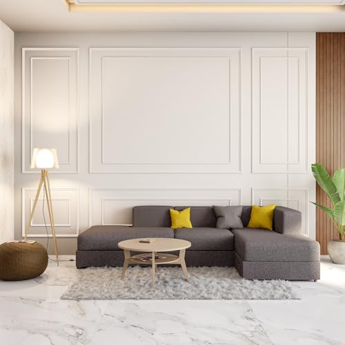 Pangda 3 Set Peel and Stick Wall Molding Kit Panel, 31x63in+78x63in - size: 31x63in+78x63in