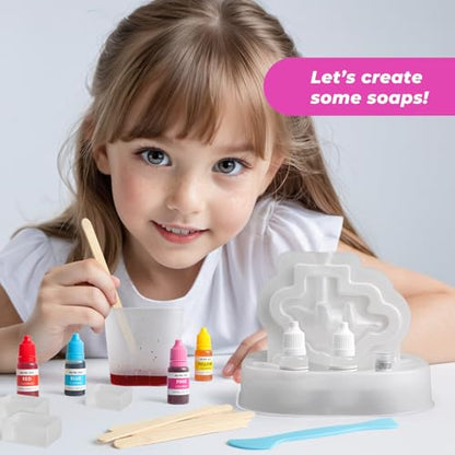 Dino Soap Making Kit, DIY STEM Craft, Gift for Girls & Boys 8+ - color: Pink
