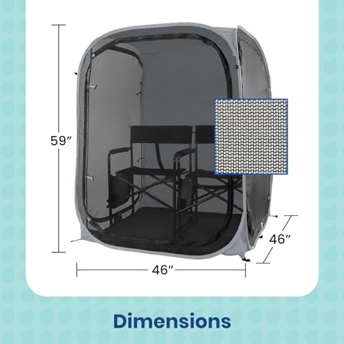 WeatherPod® MyPod™ Mesh 1-Person Pop-Up Sports Shelter - color: Silver, size: X-Large