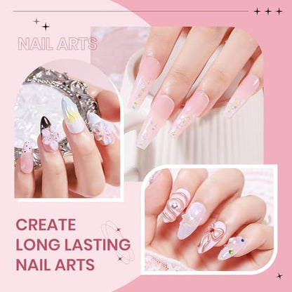 Solid Builder Gel for Nails Clear White 3D Sculpture Nail Art Hard Gel - color: Clear&White&Nude