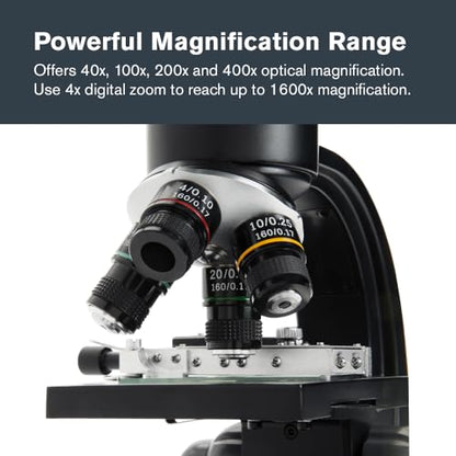 Celestron TetraView LCD Digital Microscope with 180° Swivel Screen - style: TetraView LCD Digital Micro