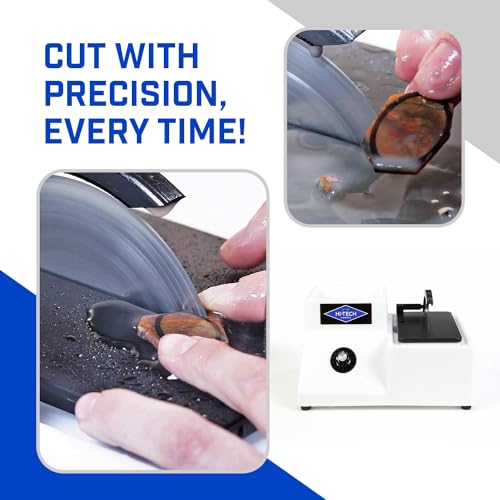 Hi-Tech Diamond 4"/5" Lapidary Trim Saw for Rocks, Minerals & Glass