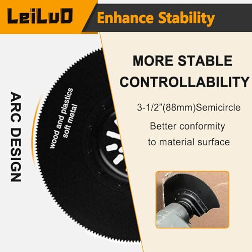 LEILUO 158Pcs Multitool Blades Kit, Oscillating Tool Blades & Saw Blades