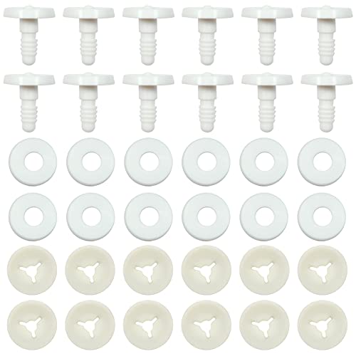 TOAOB 20 Set 25mm Doll Joints for Amigurumis Crochet White Movable Plastic Animals Safety Joints for Crochet Accessories Stuffed Animals Crafts Puppets Limbs and Arm Leg Neck Joints Doll Making - size: 25mm