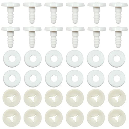TOAOB 20 Set 25mm Doll Joints for Amigurumis Crochet White Movable Plastic Animals Safety Joints for Crochet Accessories Stuffed Animals Crafts Puppets Limbs and Arm Leg Neck Joints Doll Making - size: 25mm