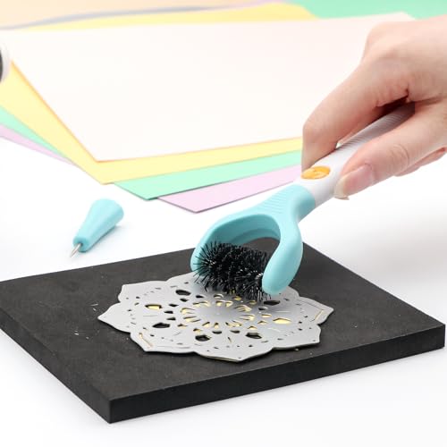 BAOFALI 11 Pcs/Set Paper Flower Shaping Making Tool Set; All-in-One Paper Sculpting Tool Kit & Die Brush; Flower Mold Tray; Paper Blossom Tools for Creating Dimensional Flowers; Die Cleaning Tool - color: 11pcs/Set Tool Kit