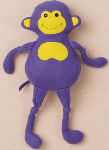 McCall's M8546OS Bear, Frog, Monkey, and Cow Plush Animals Sewing Pattern Packet by Carla Reiss, Design Code M8546, Sizes 17" Tall