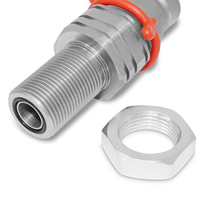 Summit Hydraulics Flat Face Hydraulic Quick Connect Coupler, 5/8 ORFS Bulkhead Skid Steer Mount