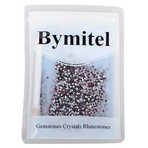 2880PCS Art Nail Rhinestones Non Hotfix Glue Fix Round Crystals Glass Flatback for DIY Jewelry Making with one Picking Pen (ss6 2880pcs, Amethyst) - color: Amethyst, size: ss6 2880pcs