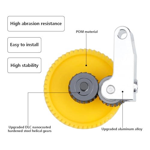 Upgrade Hardened Steel Extruder Gear Assembly for Bambu Lab P1P, P1S, X1C, X1E, Oblique Tooth Nano Coating Hardened Steel Extruder Dual Gears Kit for X1/P1 Series - style: for X1/P1