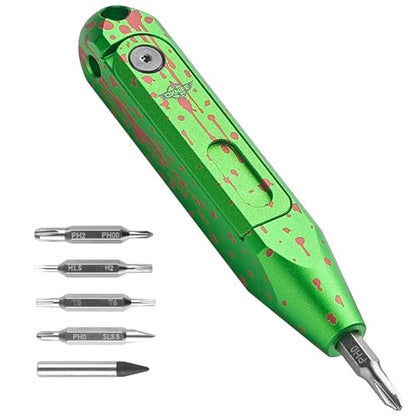OKNIFE Otacle D1 6061 Aluminum 9-in-1 Small EDC Pocket Screwdriver - color: Zombie Green