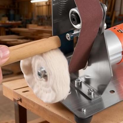VEVOR 3-in-1 Mini Belt Sander, 13" x 1.2" Sanding Belt, 2.75" Grinding & Polishing Wheel Combo, 7-Speed Adjustable with Forward/Reverse Control for Woodworking, Jewelry Making, Knife Sharpening - size: 2.75" Grinder & 1.2" x 13" Belt Sander Combo