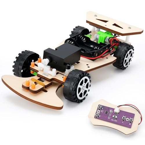 Wooden Racing Car, STEM Kits for Kids Age 8-10, STEM Toys for Boys 8-12, Remote Control Model Car Building Kits, Science Crafts Projects, Educational Gift for 9 10 11 12 13 14 Year Old Teen
