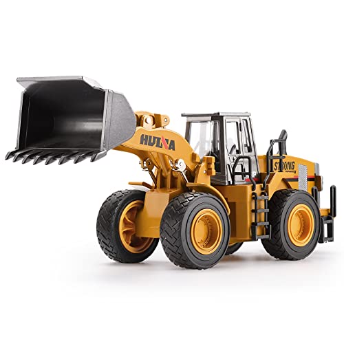 1/40 Scale Diecast Four Wheel Loader Truck Toy, Metal Construction Equipment Bulldozer Models for Kids - style: Loader Toy