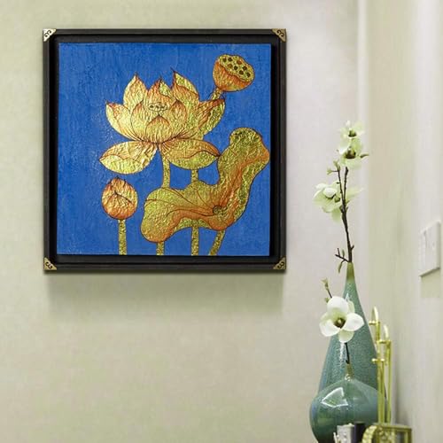 KINNO Gold Leaf Sheets for Art 300Pcs Blue Foil, 3.15" x 3.35" - color: 300 Sheets Blue