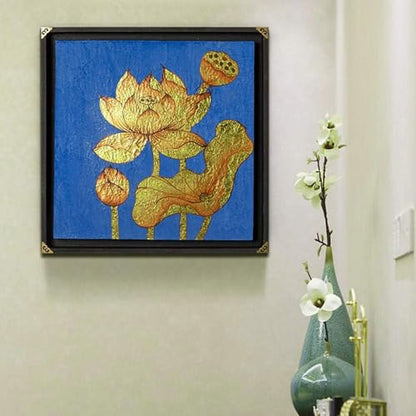 KINNO Gold Leaf Sheets for Art 300Pcs Blue Foil, 3.15" x 3.35" - color: 300 Sheets Blue