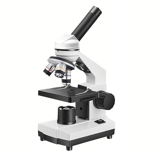 Adult and Student Compound Microscope - 40X-2000X High-Power Biological Microscope, with Dual LED Lighting, Suitable for School Laboratories and Home Education