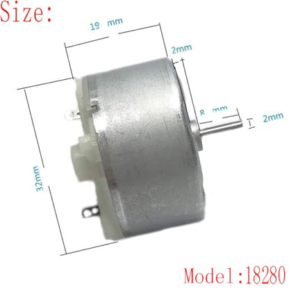 RF-500TB-18280 Mini Electric DC Motor 1.5V-5V 2700RPM DC Motor 32mm Diameter Motor, Pack of 2 - style: RF-500TB-18280