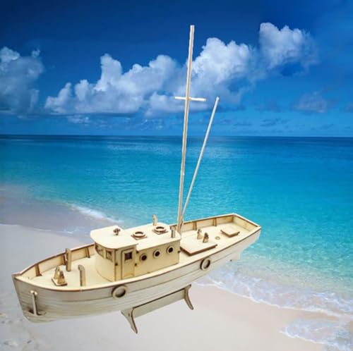 Avtytsda 1/30 Scale DIY Hobby Wooden Ship Science Equipmen Assembly Model Boat Kits Sailing Boat Kit Ship Craft Laser-Cut Model Kits to Build - size: 1/30