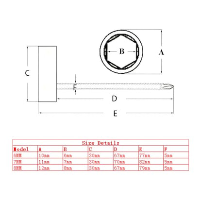 Sliver Guitar Neck Box Repair Guitar Truss Rod Wrench Adjustment Wrench with Cross Screwdriver, Inner Dia 6mm & 7mm & 8mm, Sleeve Length 30mm - color: Silver, size: 6mm, 7mm, 8mm; 30mm Sleeve Length