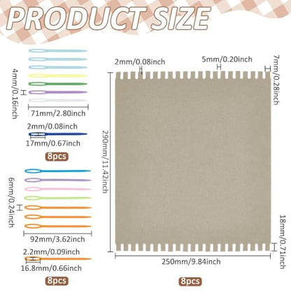 FINGERINSPIRE Cardboard Weaving Looms Kit Include 8pcs Wide Notch Weaving Looms 16pcs Large Eye Plastic Sewing Needle for Beginner Knitting Sewing Crochet Basket Jewelry Art Craft-11-4/5x9-4/5 - color: 24Pcs Kit