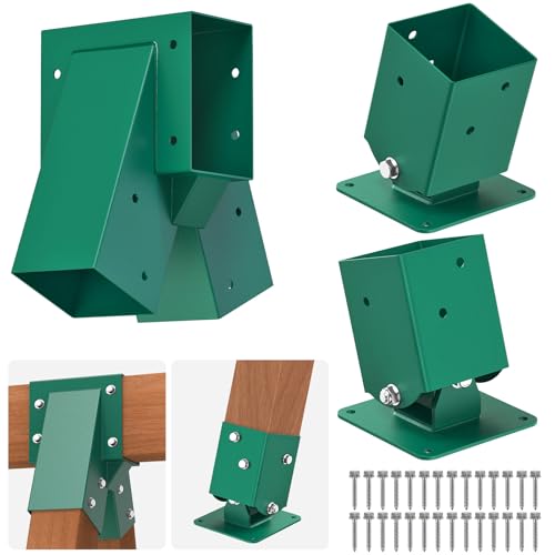 BeneLabel 1Pcs A-Frame Swing Set Middle Brackets with 4pcs Swing Leveling Base Brackets Heavy Duty A-Frame Swingset Hardware Kit DIY Swingset Middle Bracket for 2 (4x4) Legs & 1 (4x6) Beam - color: 1pcs Middle Bracket+2pcs Base Brackets