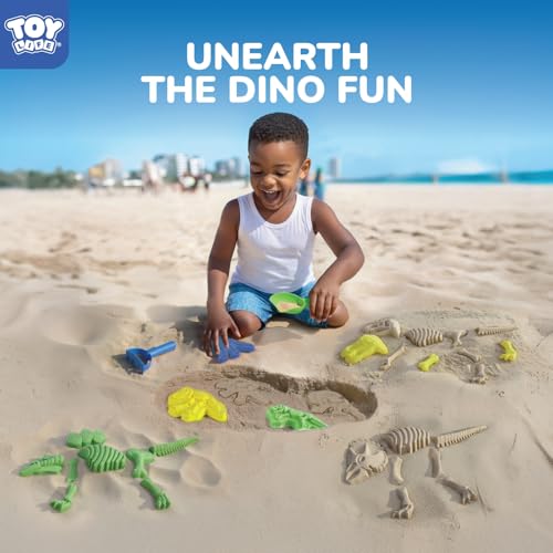 TOY Life 30-Pc Dinosaur Fossil Dig Beach Sand Set, Ages 3-8 - color: 30 Pcs Dinosaur Fossil Beach Toys