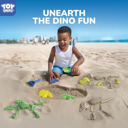 TOY Life 30-Pc Dinosaur Fossil Dig Beach Sand Set, Ages 3-8 - color: 30 Pcs Dinosaur Fossil Beach Toys