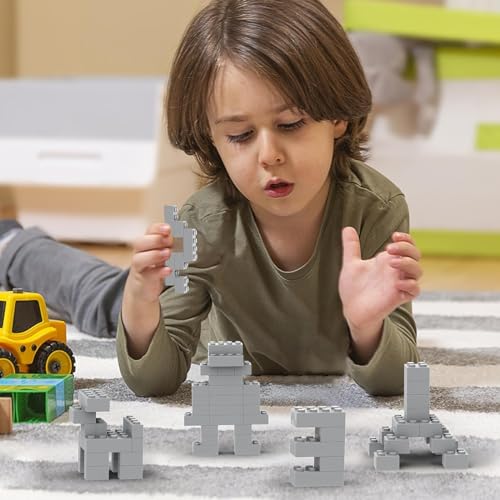 500 Piece Light Gray Bricks Bulk, Gray 2x4 Building Bricks Flat, Compatible with Lego Parts and Pieces: 2x4 Light Grey Bricks(Color: Light Gray), A0001 - color: 2x4 Brick Light Gray
