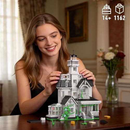 Vziimo Magic House Building Set with LED Light, Owens House Building Blocks, Architecture Decor Model Kit, Gifts for Adults Teens Age 14+(1162 PCS) - style: Owens House