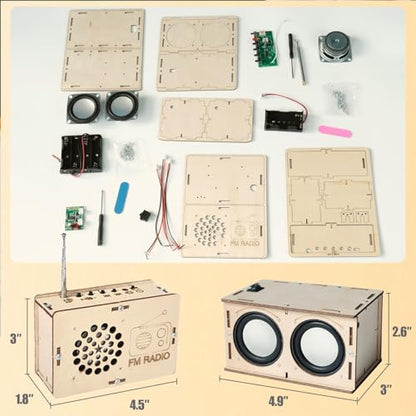 STEM Toys for Ages 8-13 Boys Birthday Gifts for 9 10 11 12 14 15 16 Year Old Kids Teen Building Speaker Radio Science Engineering Kit Circuit DIY Classroom Electronics Project Cool Stuff Gadgets