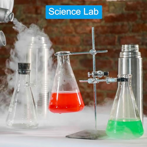 PATIKIL Erlenmeyer Flask, 8Pcs 150ml 5oz Narrow Mouth Graduated Flasks Borosilicate Glass with Printed Graduation for Lab Experiment Chemistry Science Study - size: 150ml/5oz
