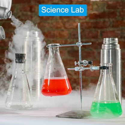 PATIKIL Erlenmeyer Flask, 5000ml 169oz Narrow Mouth Graduated Flasks Borosilicate Glass with Printed Graduation for Lab Experiment Chemistry Science Study - size: 5000ml/165oz
