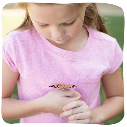 Insect Lore Butterfly Garden Kit with Live Caterpillars – Grow 10 Painted Lady Butterflies - STEM Learning Activity, Habitat with Journal, Stickers, Seeds & Figurines - As Seen on TV - style: As Seen On TV